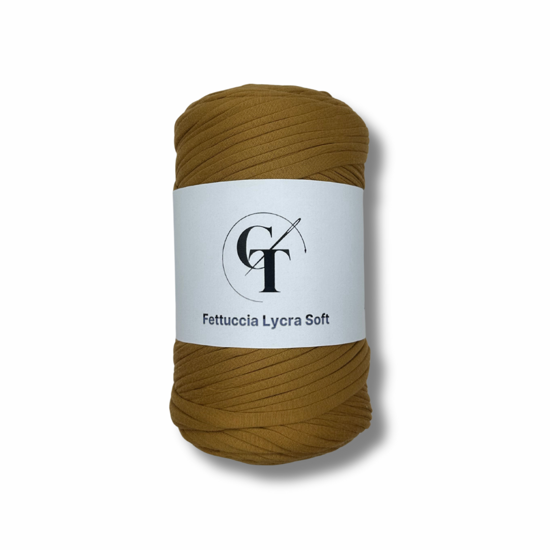 Fettuccia in Lycra Soft Oro per Borse all’Uncinetto – 400g