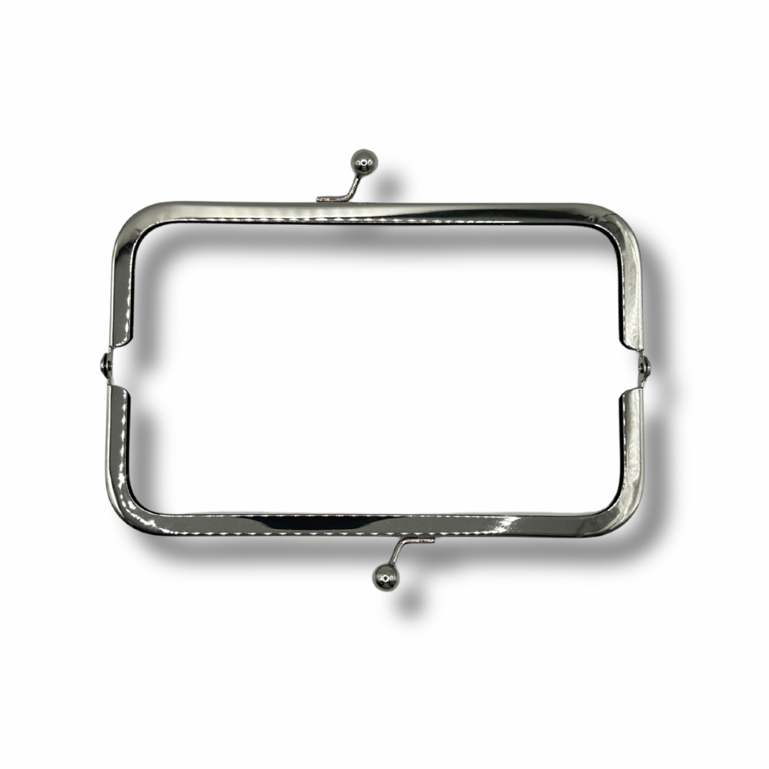 Chiusura Clic Clac Argento Rettangolare per Borse