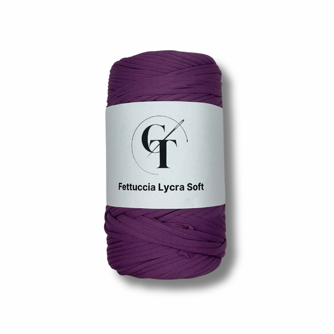 Fettuccia in Lycra Soft Lilla Scuro per Borse all’Uncinetto – 400g