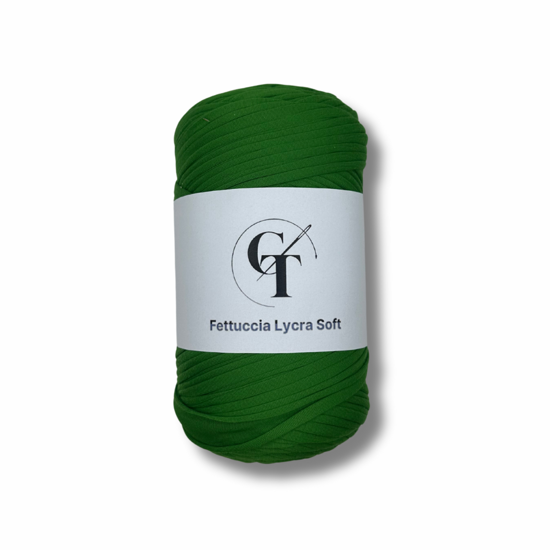 Fettuccia in Lycra Soft Verde Acceso per Borse all’Uncinetto – 400g
