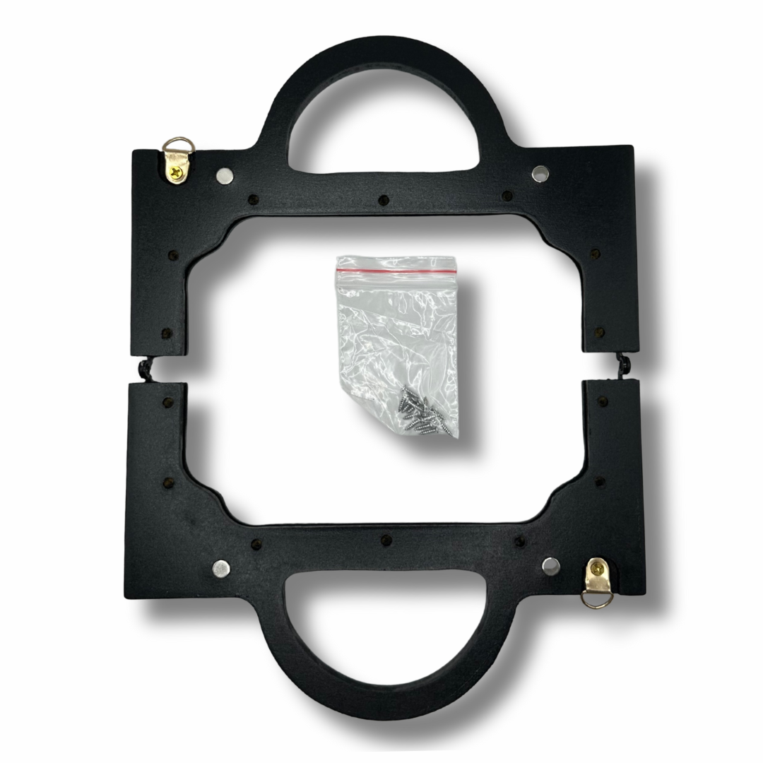 Manico in Legno Rettangolare Nero per Borsa Clutch