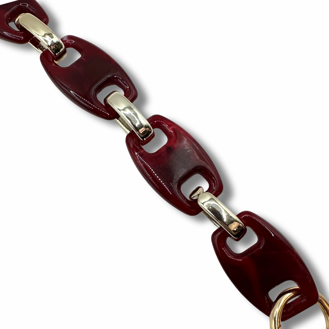 Catena per Borse Uncinetto Effetto Marmo – 42 cm Bordeaux