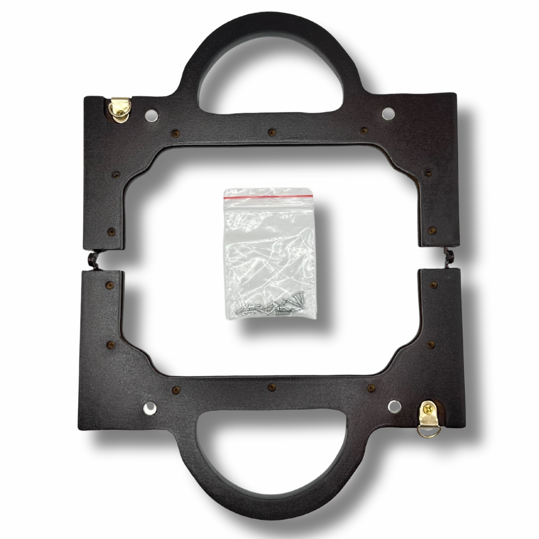 Manico in Legno Rettangolare Marrone Scuro per Borsa Clutch