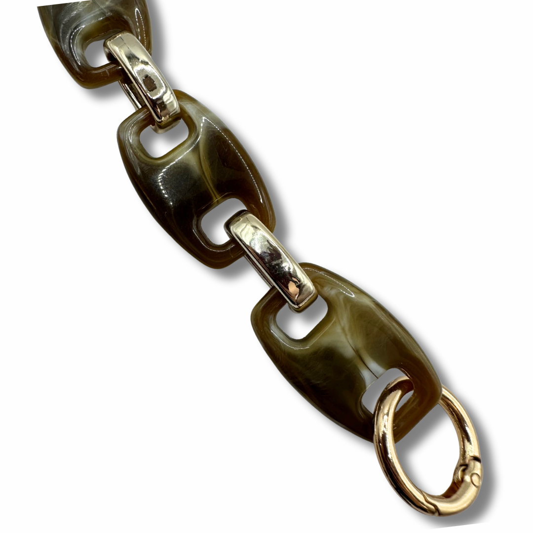 Catena per Borse Uncinetto Effetto Marmo – 42 cm Verde