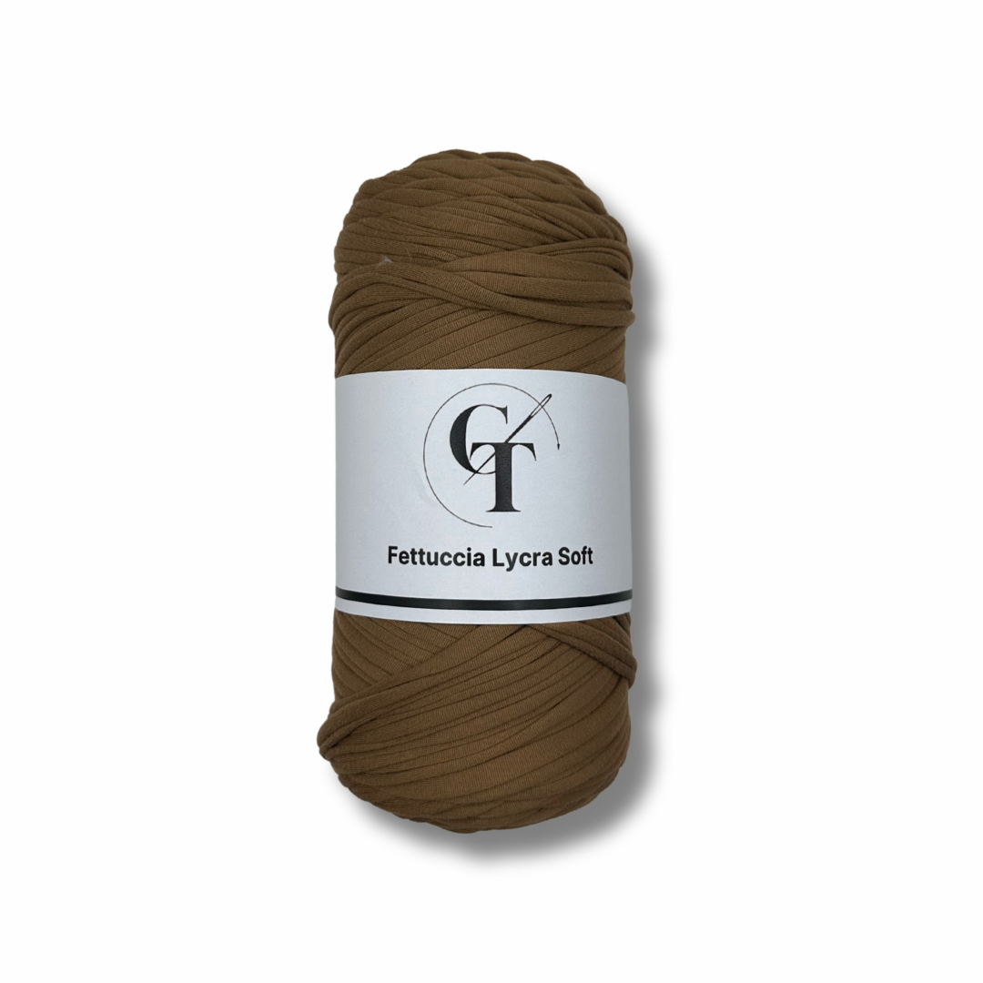 Fettuccia in Lycra Soft Marrone Chiaro per Borse all’Uncinetto – 400g