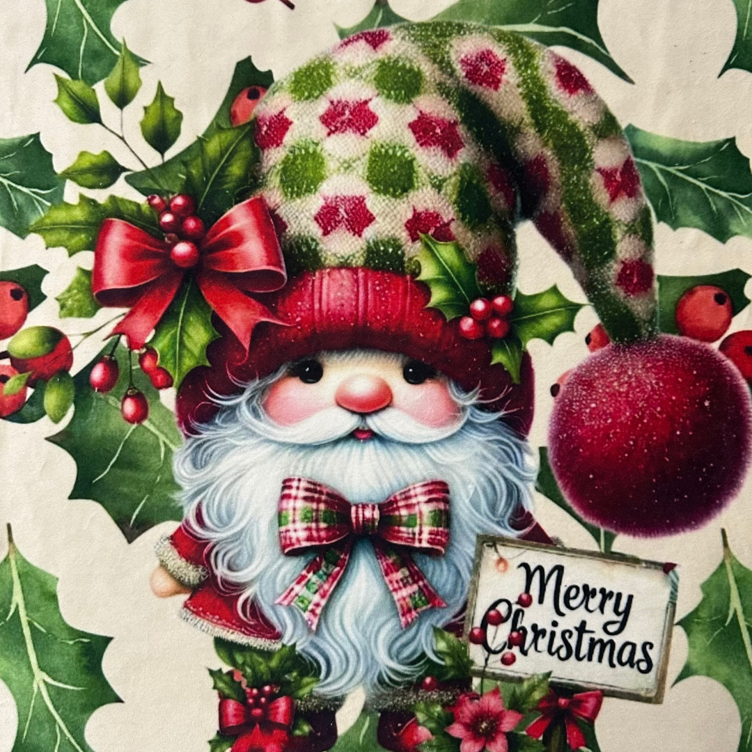 Pannello in Velluto Natalizio 45x45 cm | Gnomo