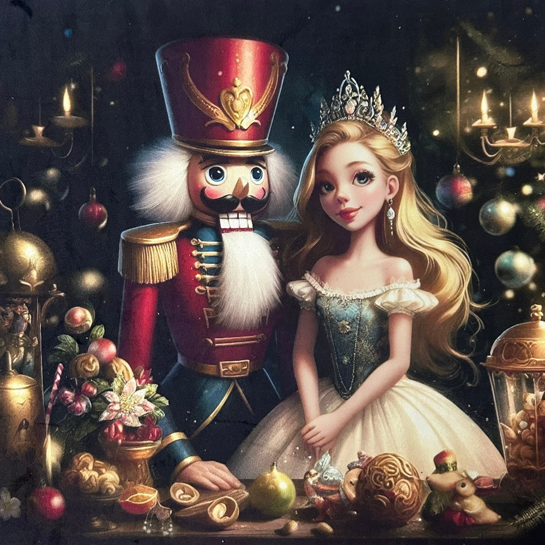 Pannello in Velluto Natalizio 45x45 cm | Schiaccianoci