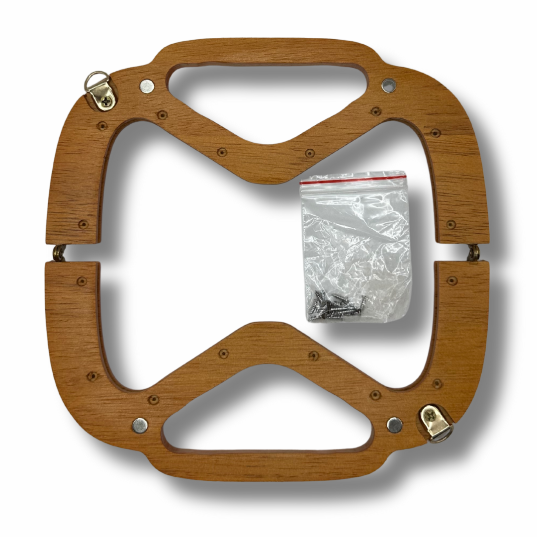 Manico in Legno Marrone Ovale per Borsa Clutch