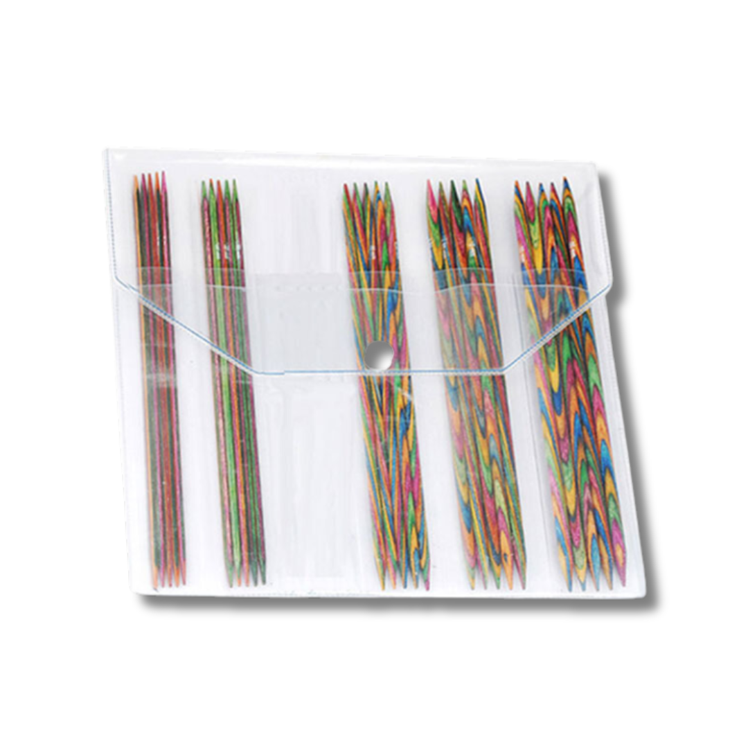 20651 | Set Ferri Doppia Punta KnitPro in Betulla 15 cm - 6 Misure