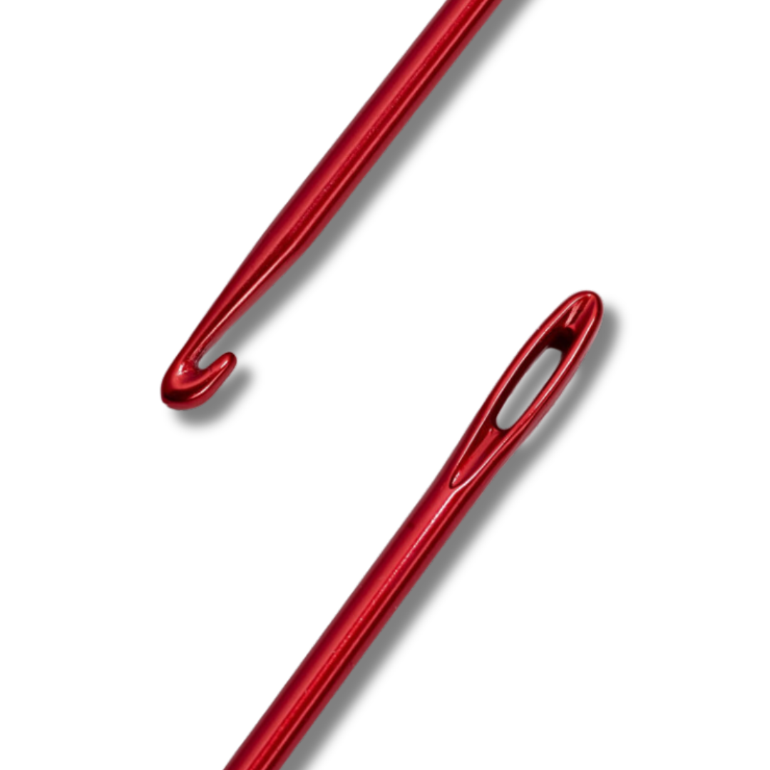 195904 | Uncinetto-Ago Knooking Prym 4.00 mm con Asola - Alluminio Rosso