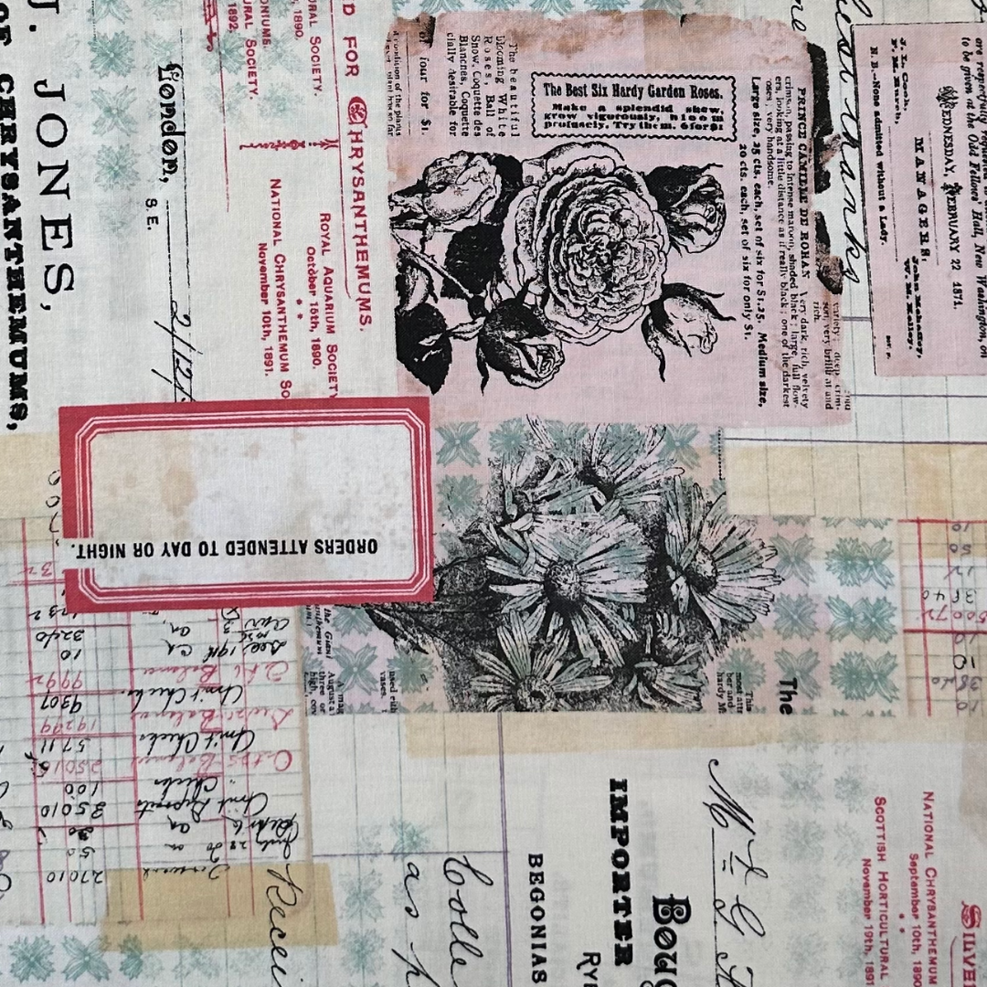 PWTH092 | Tessuto Americano Tim Holtz in Cotone 110 cm | Chrysanthemum