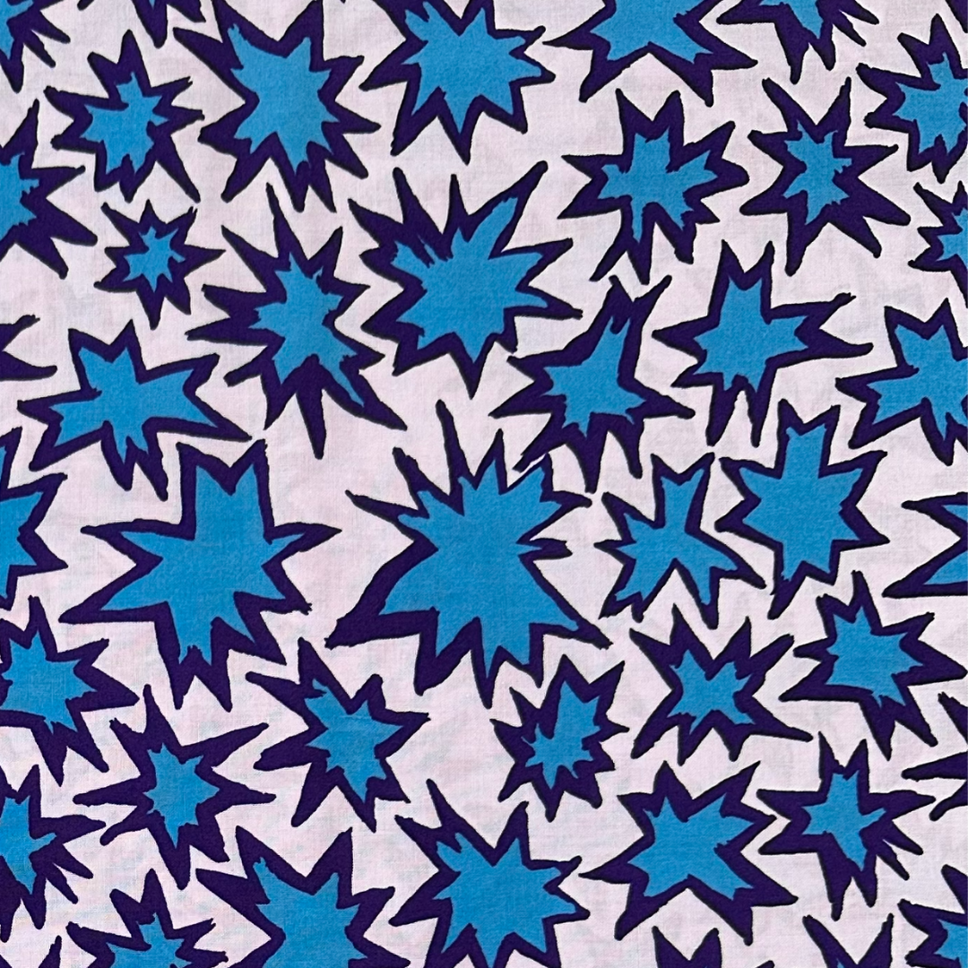 PWBM072 | Tessuto Americano Kaffe Fasset in Cotone 110 cm | Blue Bang