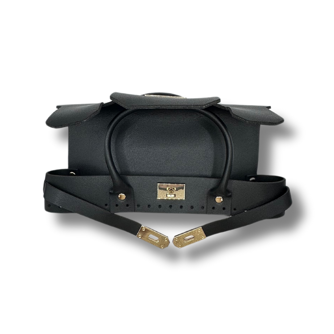 K007 | Kit per Borsa all' Uncinetto Ispirata alla Birkin | Nera