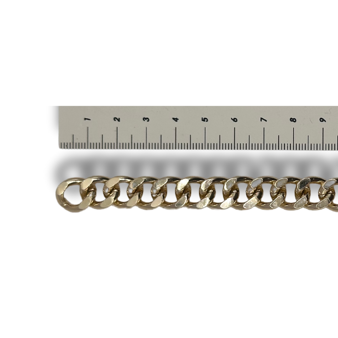 Catena in Alluminio Color Oro | Larghezza 1.2 cm | Spessore 3.5 mm