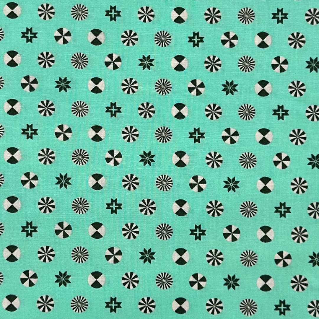 PWTP108.G | Tessuto Americano Tula Pink in Cotone 110 cm | Peppermint Stars