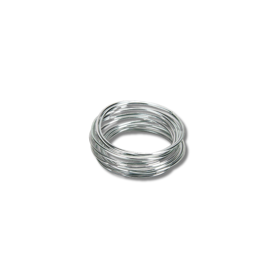 Filo in Alluminio Argentato da 1mm - Confezione da 5mt | Ideale per Bijoux e Creazioni Fai da Te