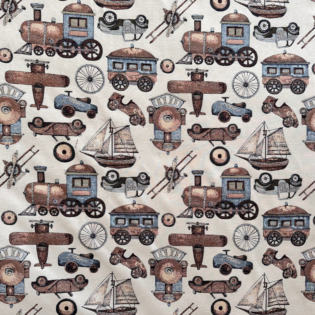 Tessuto Gobelin Veicoli Vintage 280cm a Metraggio