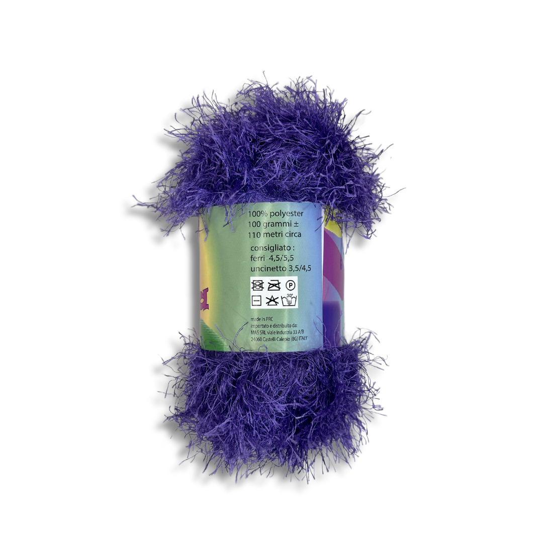 Filato Fur Viola Effetto Pelliccia 100gr per Borse
