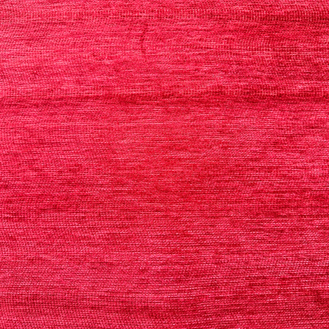 Rosso | Tessuto Cinigliato a Costine - Altezza 140cm | Ideale per Arredamento e Tappezzeria