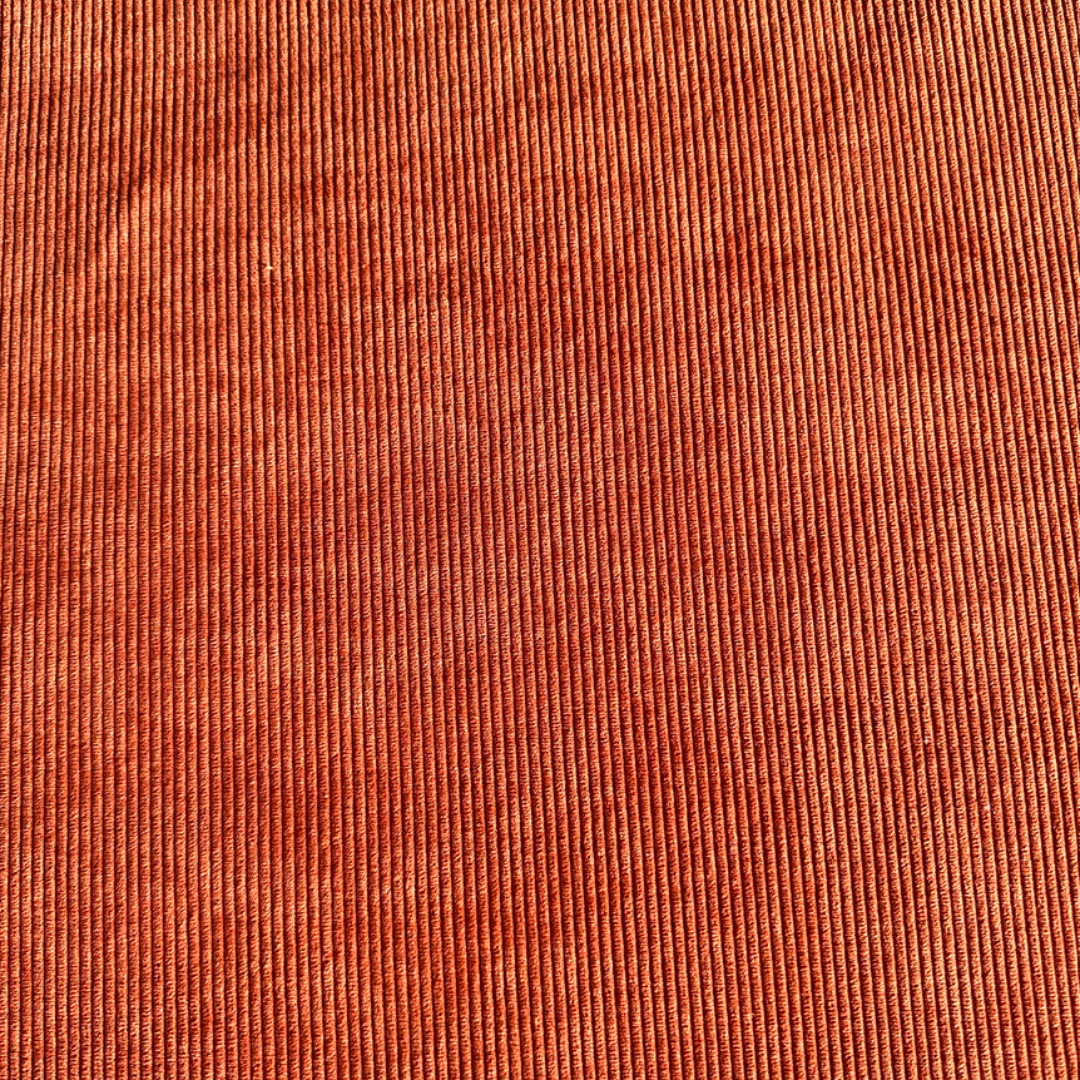 Arancio | Velluto a Coste 140 cm | Ideale per Arredo e Tappezzeria