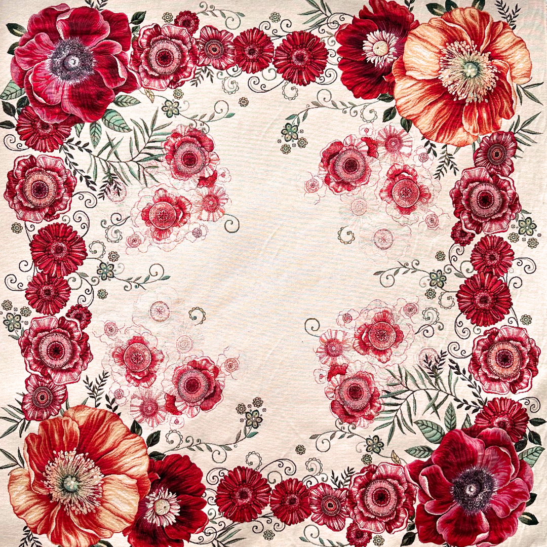 Pannello Gobelin Stampato Fantasia Floreale Petunie 140x140 cm | Tovaglie e Centrotavola