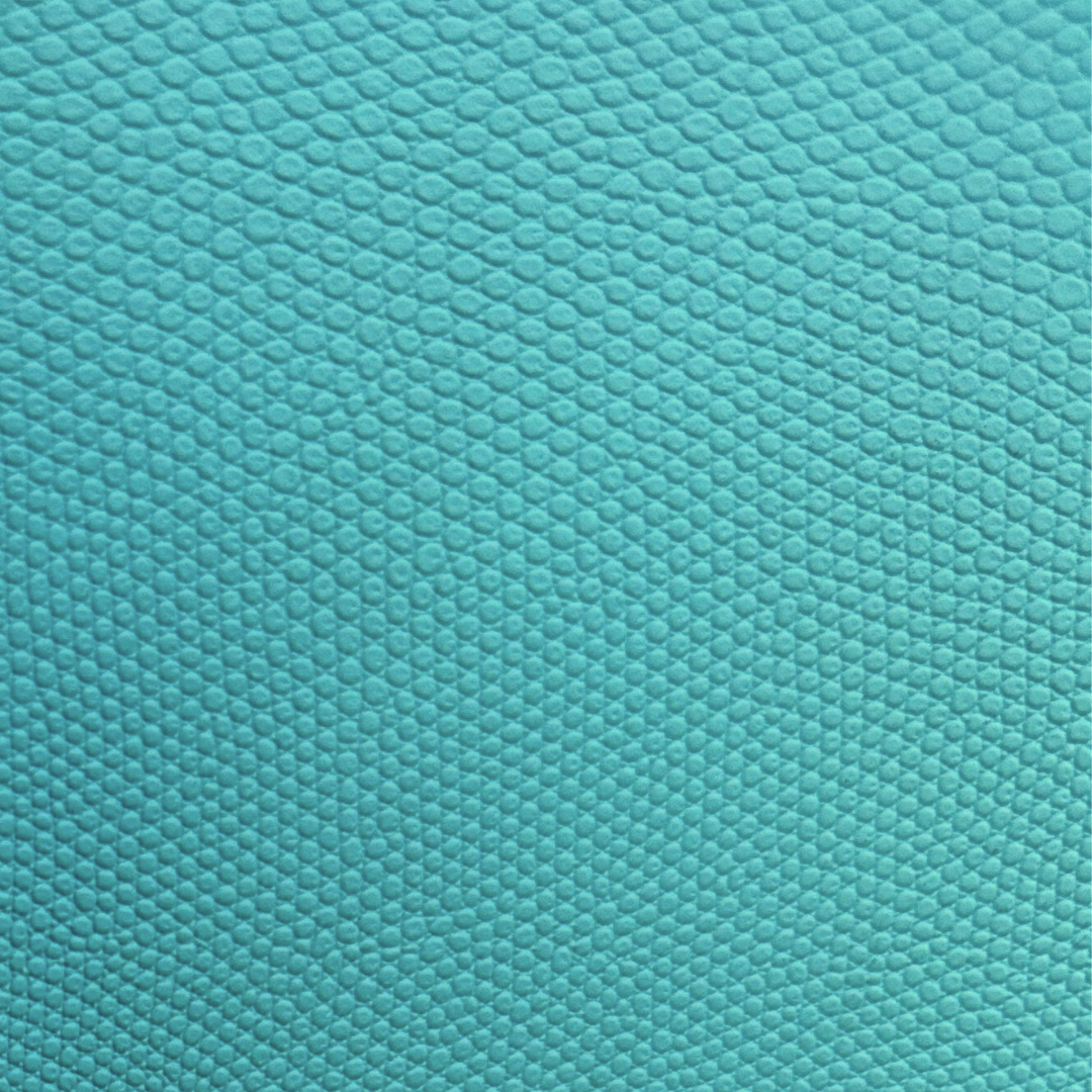 Tessuto Ecopelle Animalier Coccodrillo Tinta Unita Tiffany - Altezza 140 cm