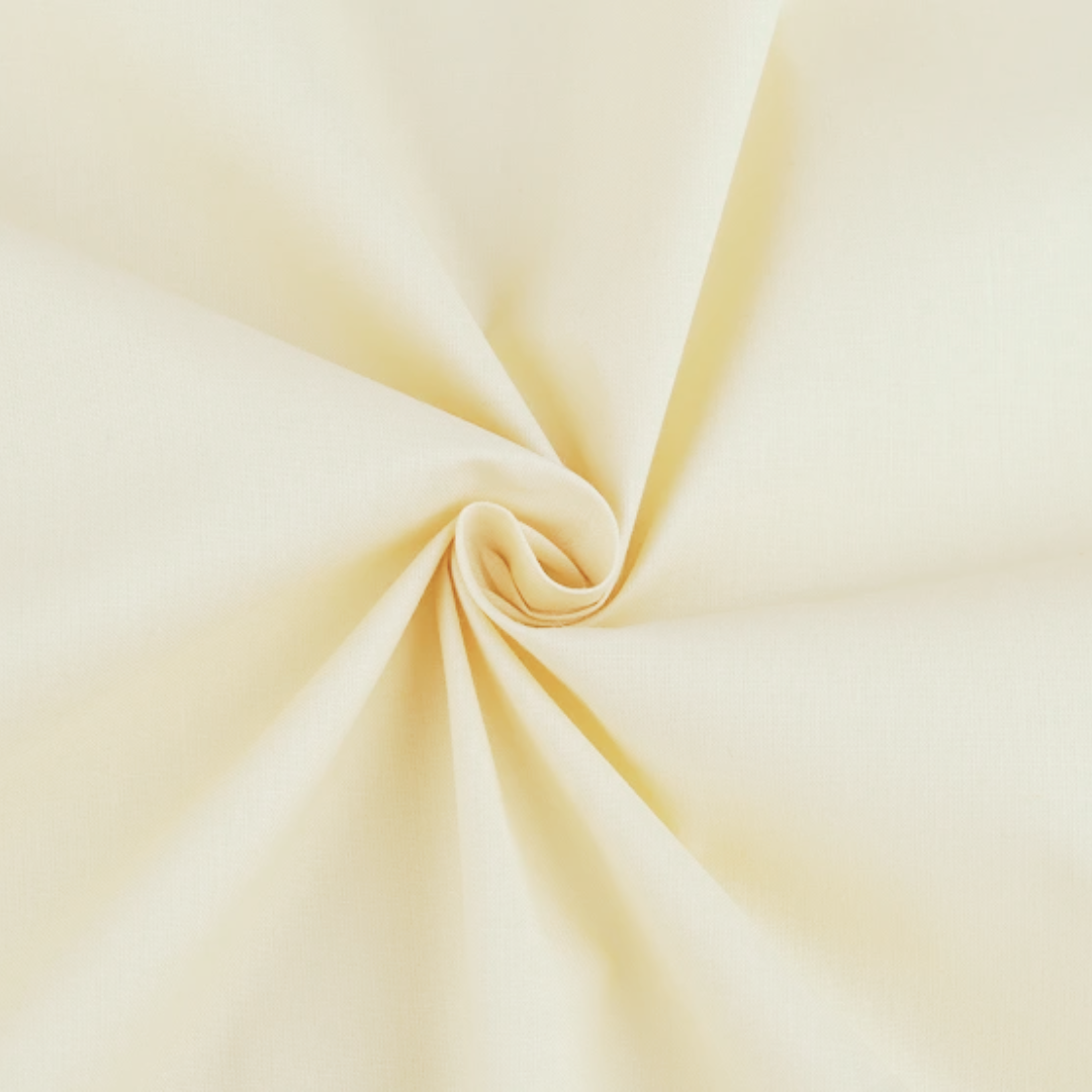 Tessuto 100% Cotone Giallo Pastello altezza 3mt - Ideale per Cucito e Progetti Creativi