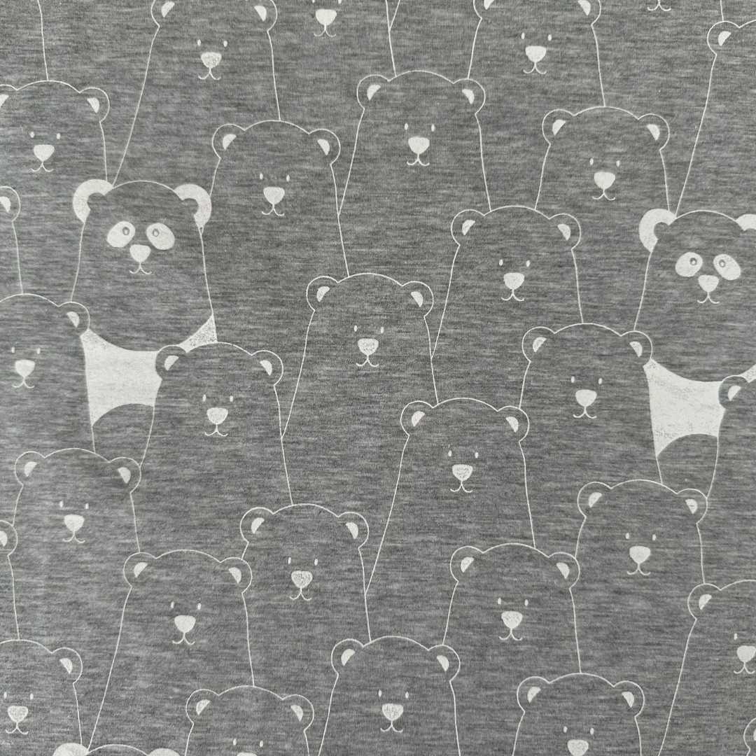 Tessuto Jersey Cotone Elasticizzato a Metraggio-Orsetti