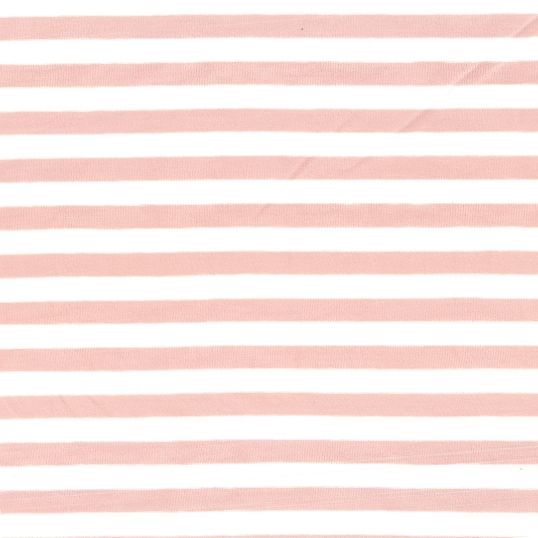 Tessuto Jersey Cotone Elasticizzato a Metraggio-Righe Rosa
