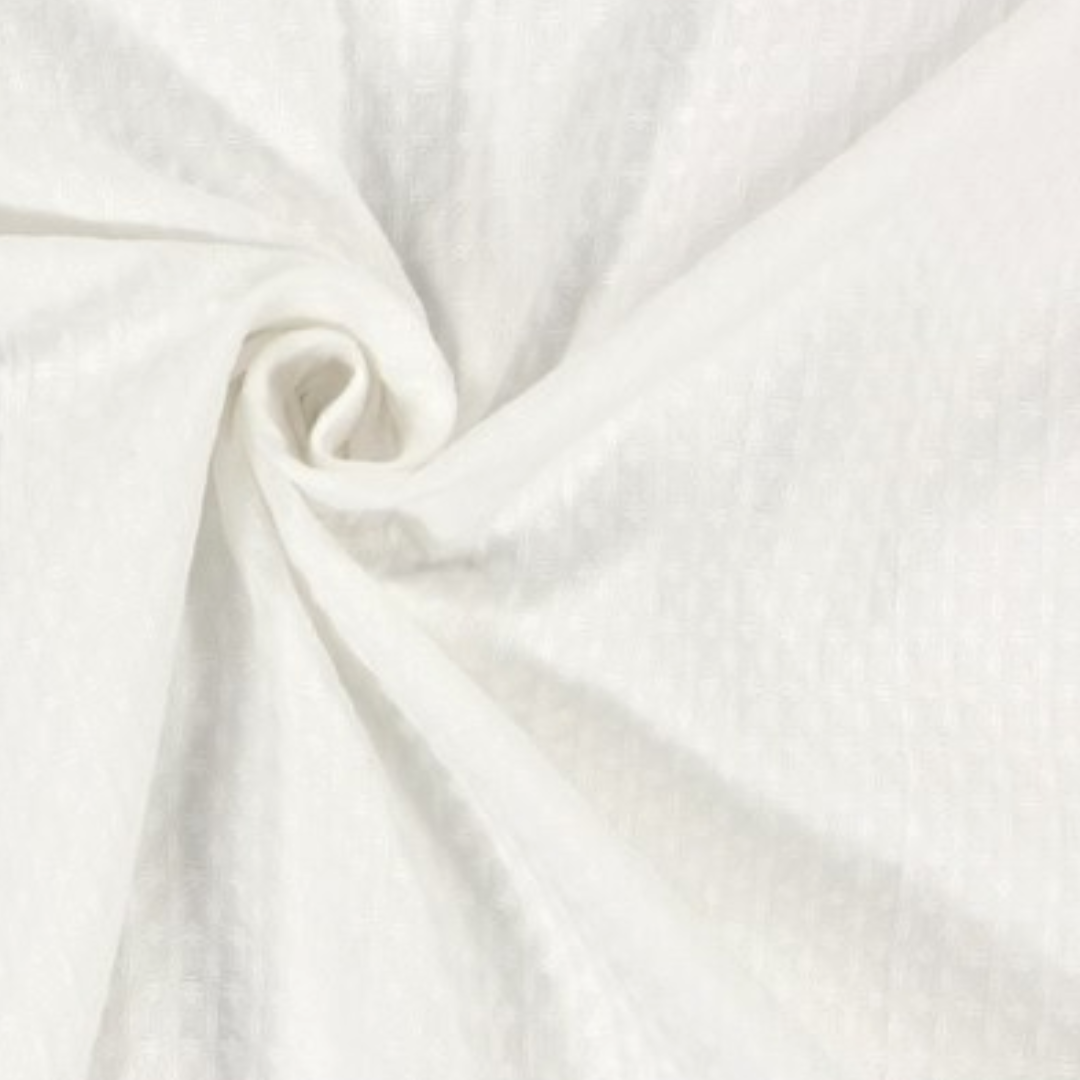 Bianco - Tessuto Nido d'Ape 100% Cotone - Perfetto per Cucito Creativo e Articoli per Bambini