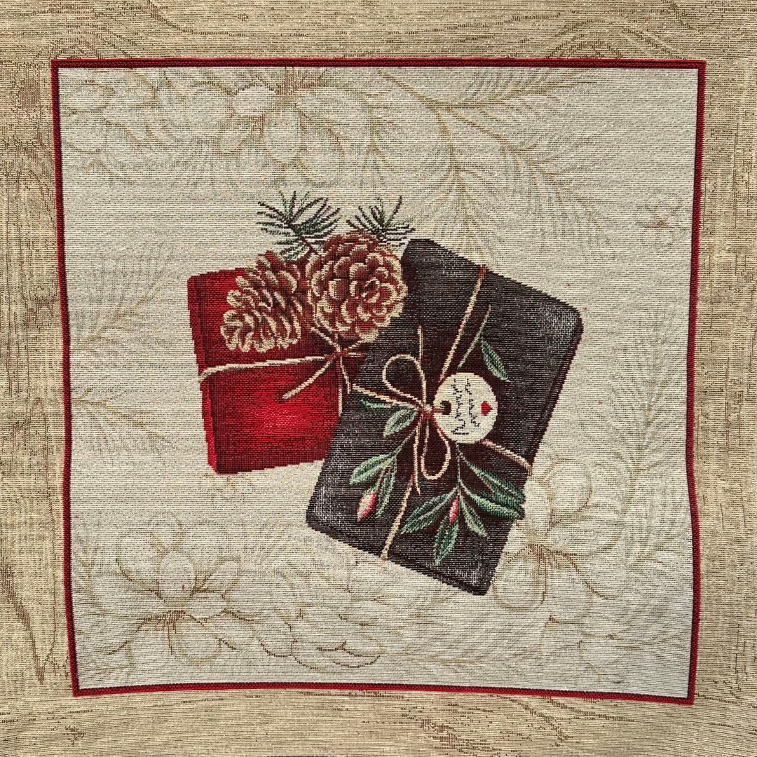 Tessuto Gobelin Natalizio 45x45cm Regali di Natale per Cuscini e Arredo Casa