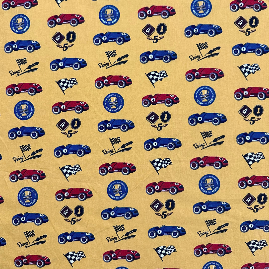 LSC086002 | Tessuto Cotonina Baby Macchinine | 100% Cotone | Altezza 160 cm