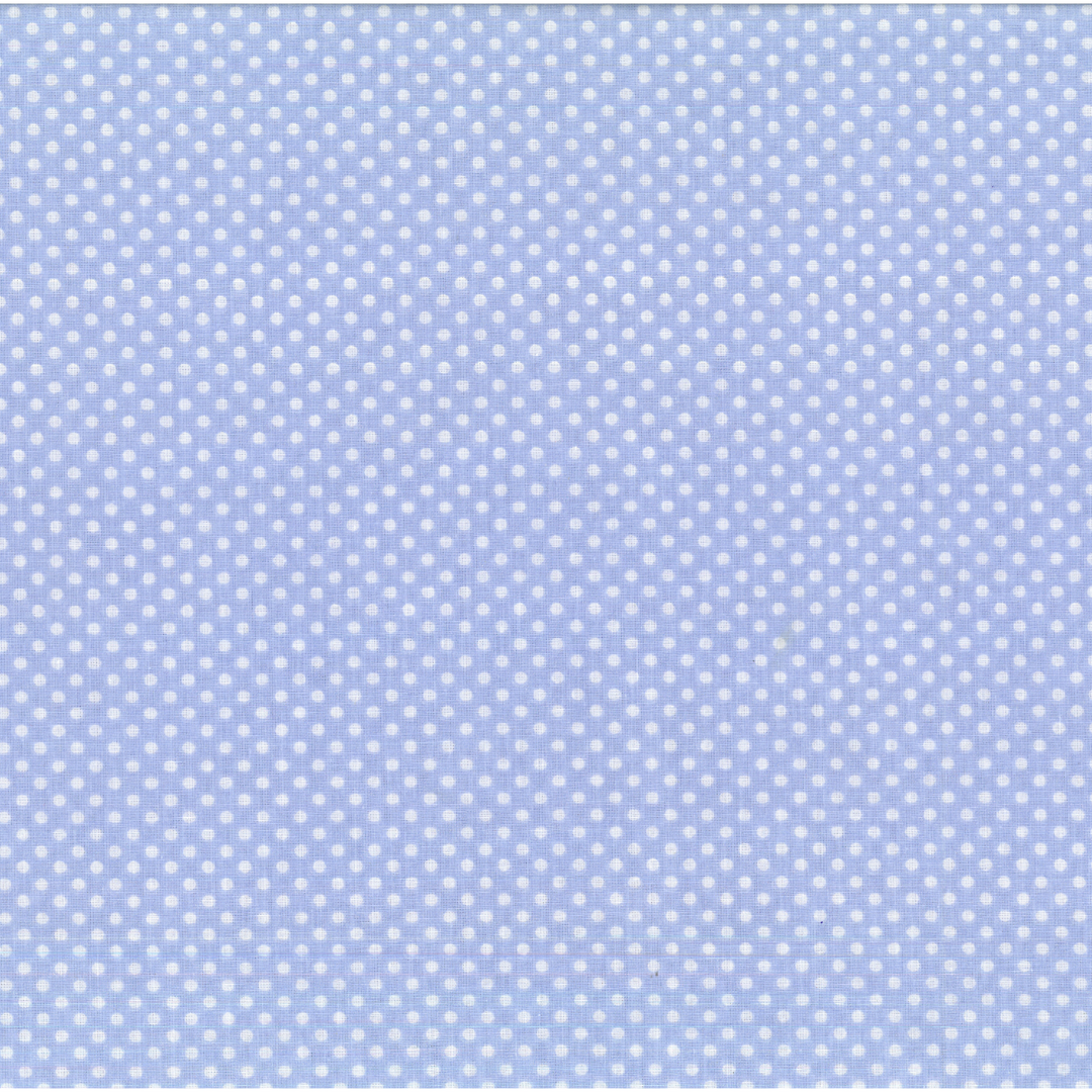 Pois Azzurro | Tessuto Cotonina Fantasia Baby a Metraggio | 100% Cotone | 140 cm Altezza