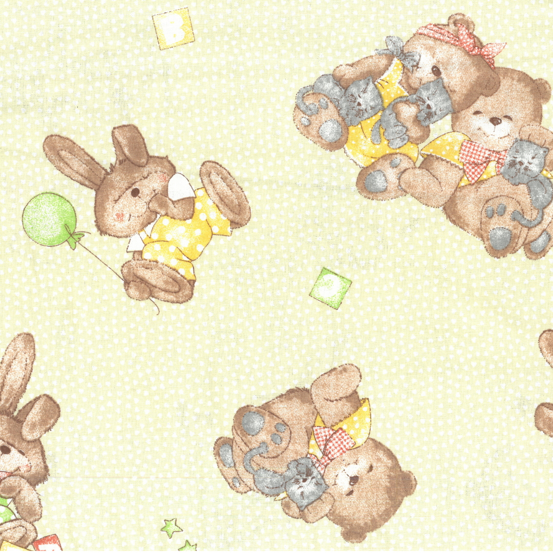 Coniglietti | Tessuto Cotonina Baby a Metraggio 280cm | 100% Cotone - Ideale per Cucito Creativo