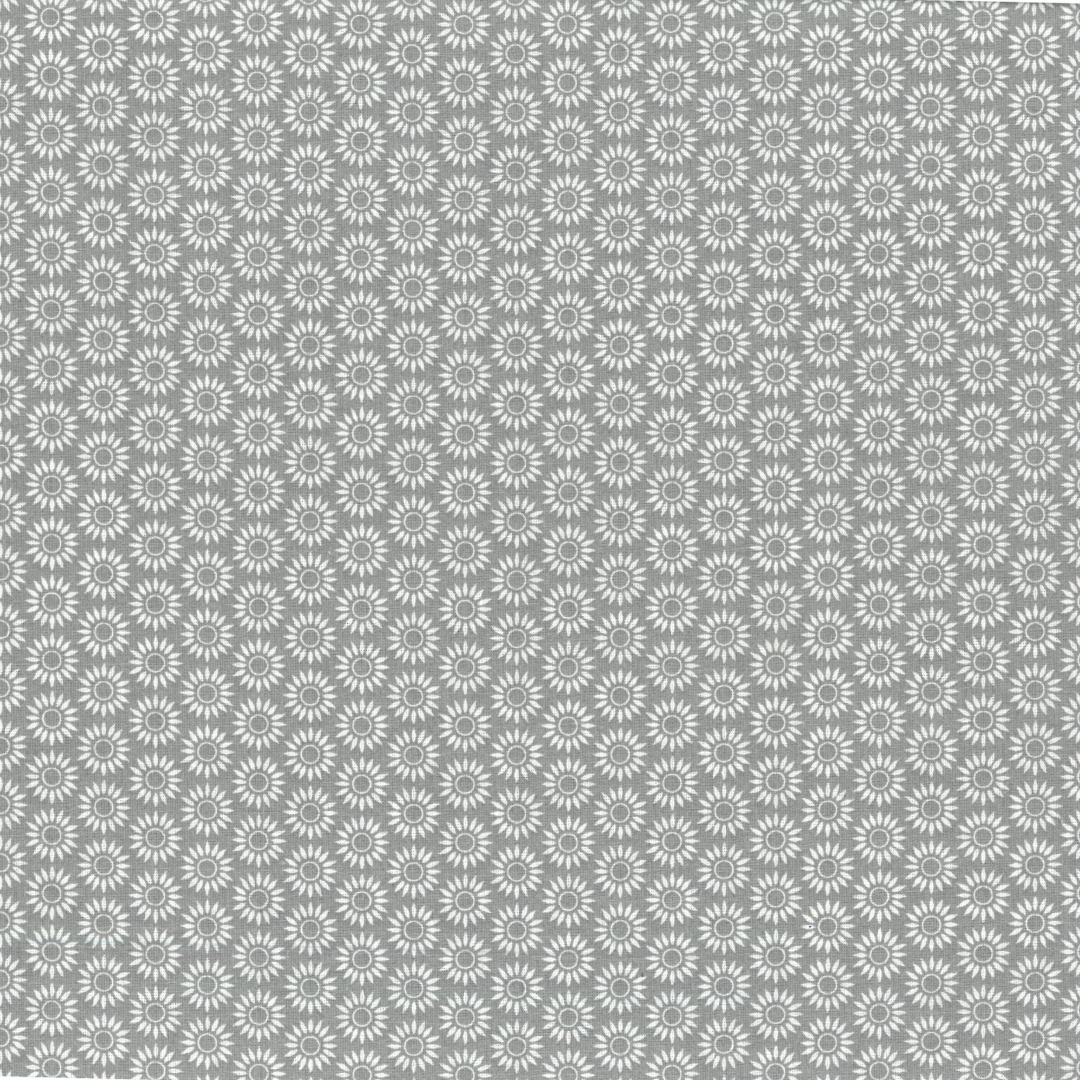 Girasoli Grigi | Tessuto Cotonina Fantasia a Metraggio | 100% Cotone | 140 cm Altezza