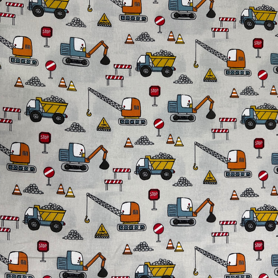 LSA205001 | Tessuto Cotonina Baby Fantasia Gru | 100% Cotone | Altezza 160 cm