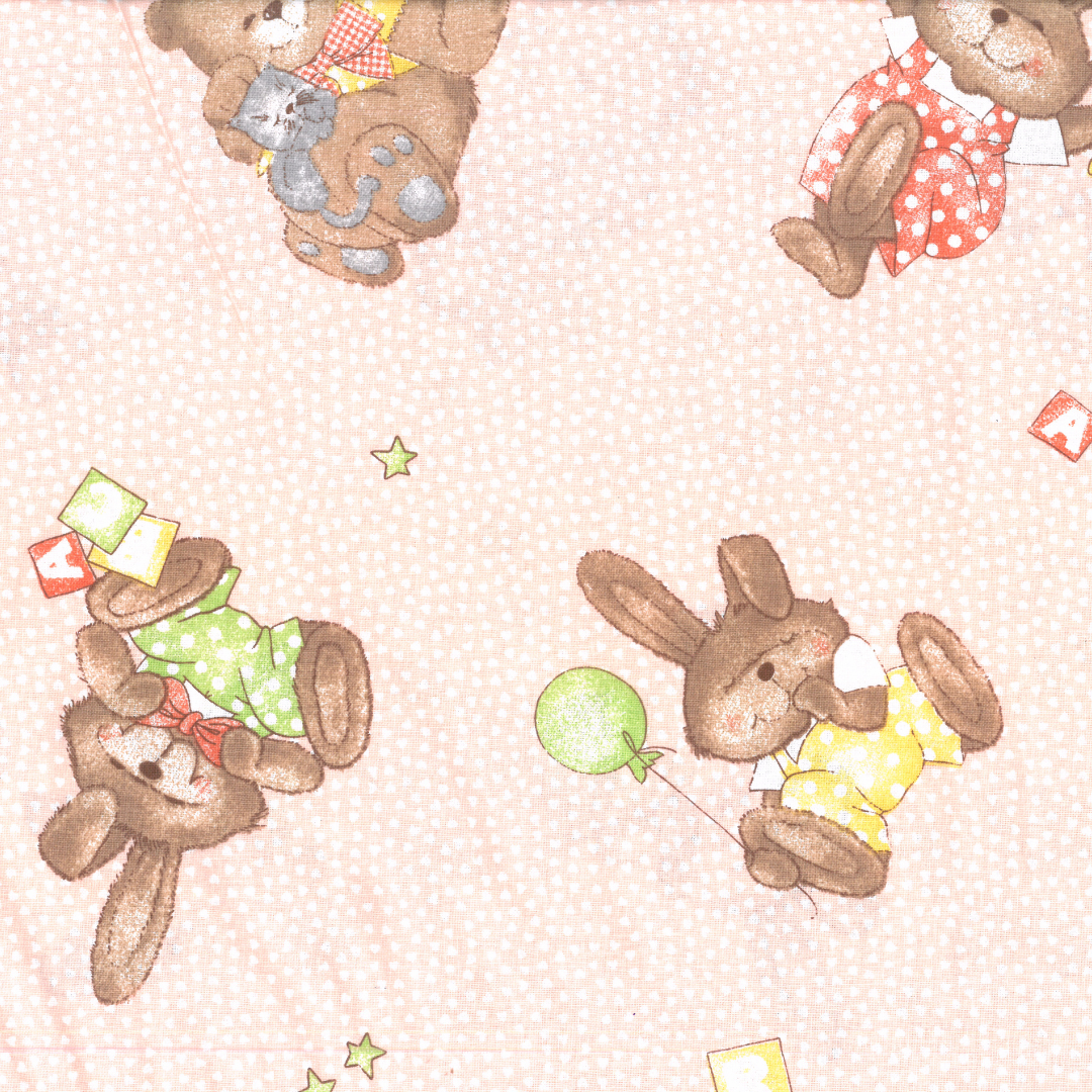 Coniglietti | Tessuto Cotonina Baby a Metraggio 280cm | 100% Cotone - Ideale per Cucito Creativo