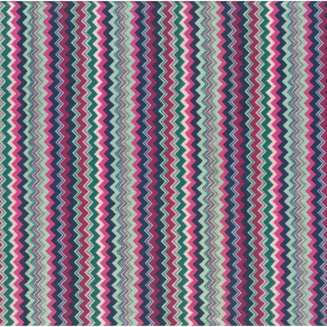 Zig Zag Multicolore | Tessuto Cotonina Fantasia a Metraggio 140cm | 100% Cotone - Ideale per Cucito Creativo