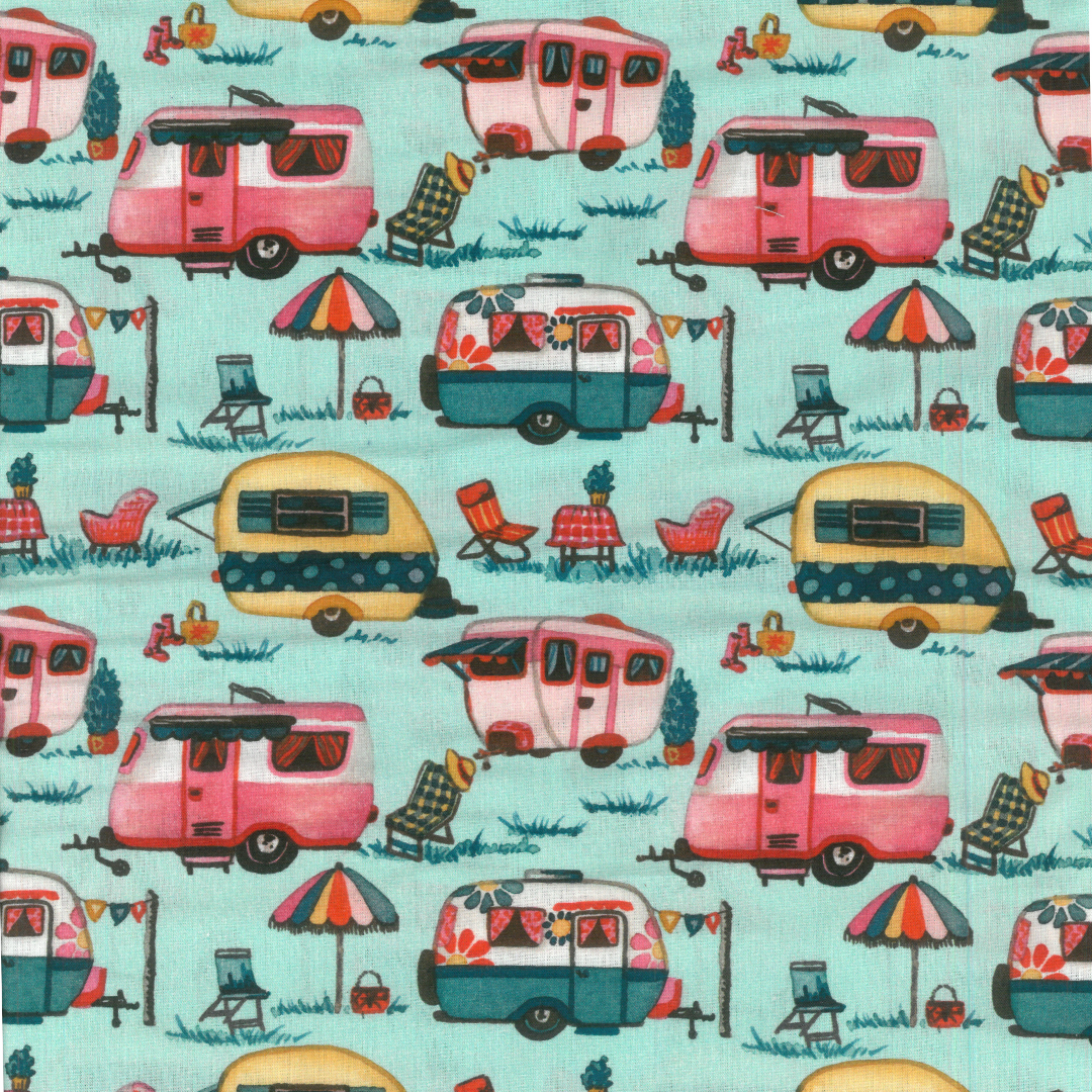 Camper | Tessuto Cotonina Fantasia a Metraggio 140cm | 100% Cotone - Ideale per Cucito Creativo