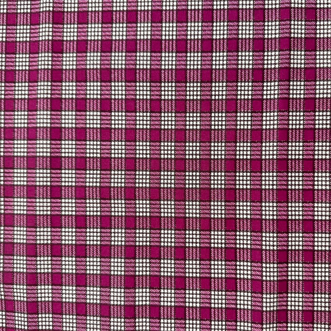 KILT| Tessuto Cotonina Quadrettato Viola| 100% Cotone | Altezza 140 cm
