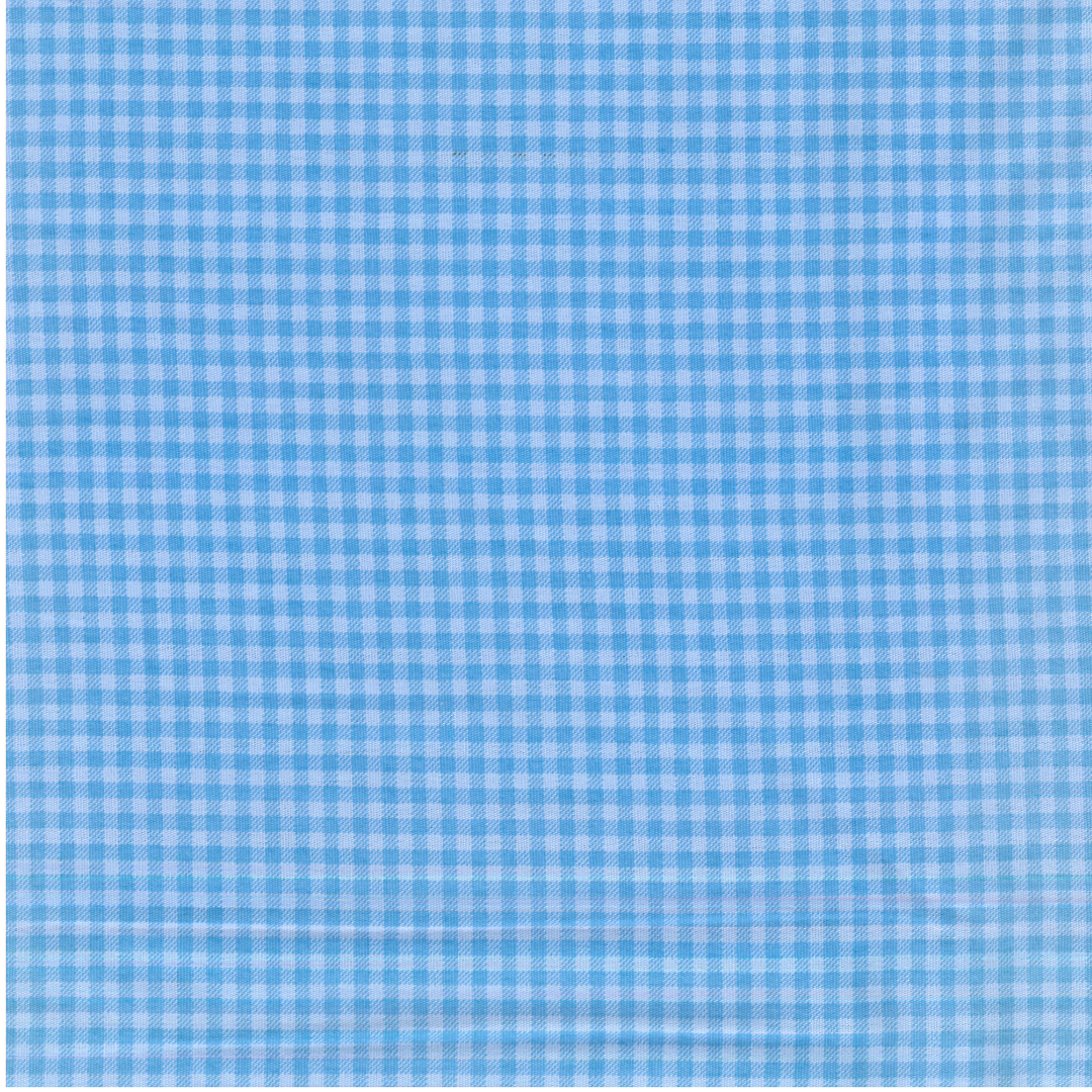 Quadrettato Azzurro | Tessuto Cotonina Baby a Metraggio 140cm | 100% Cotone - Ideale per Cucito Creativo