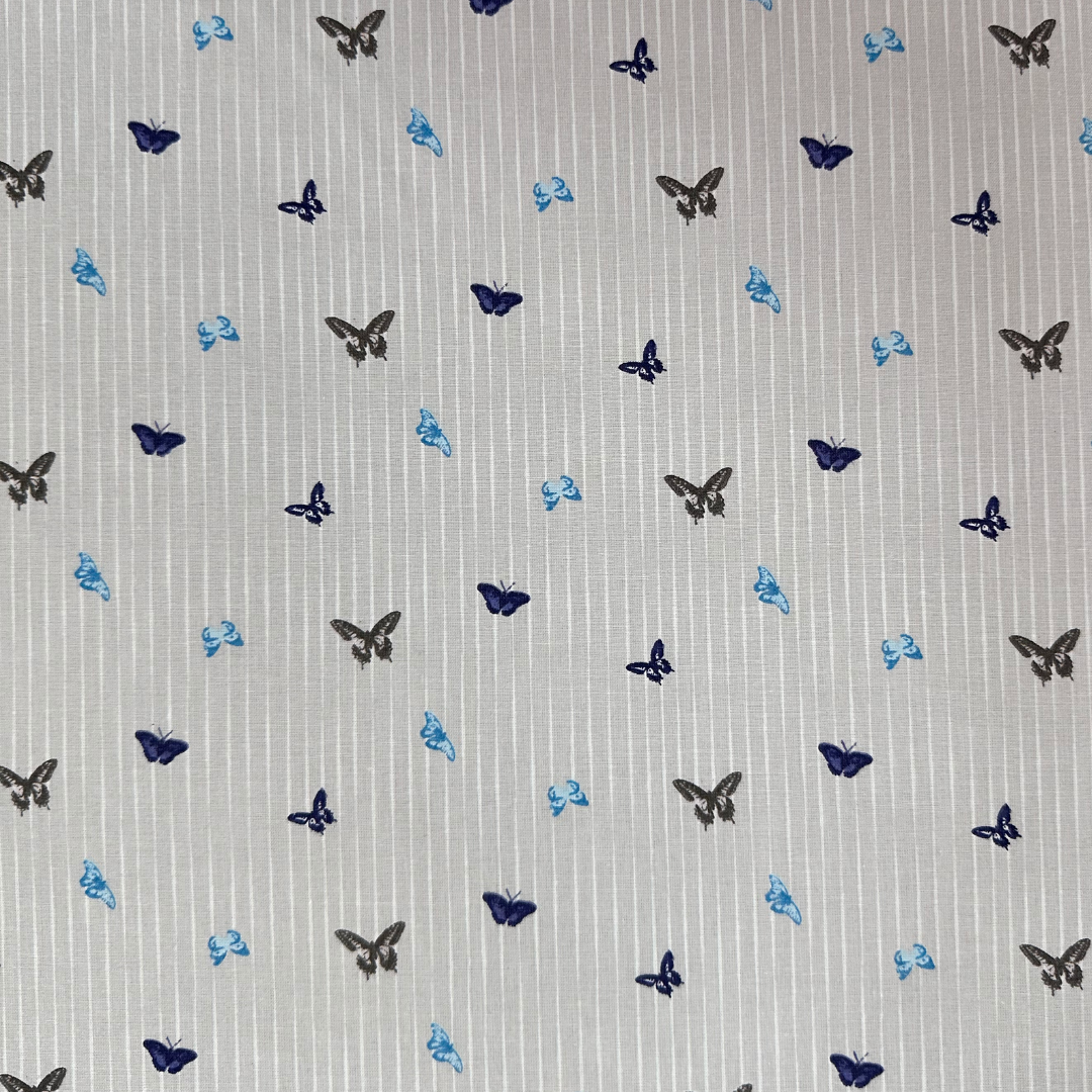 ENVOLEE | Tessuto Cotonina Baby Farfalle | 100% Cotone | Altezza 140 cm