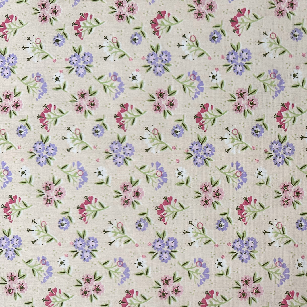 Tessuto Cotonina Fiori di Campo | 100% Cotone | Altezza 140 cm