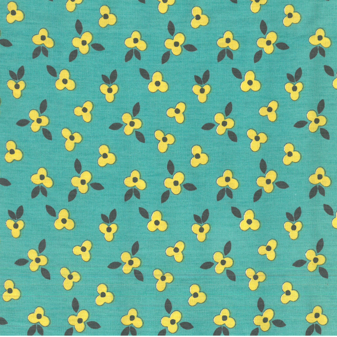 Fiori Gialli | Tessuto Cotonina Fantasia Floreale a Metraggio 140cm | 100% Cotone - Ideale per Cucito Creativo