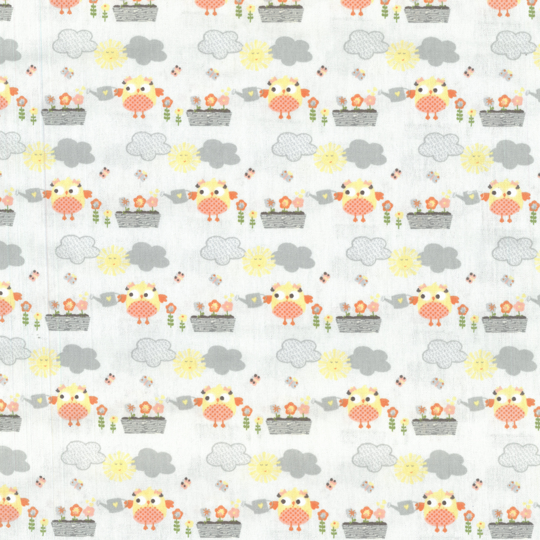 Uccellini | Tessuto Cotonina Baby a Metraggio 140cm | 100% Cotone - Ideale per Cucito Creativo