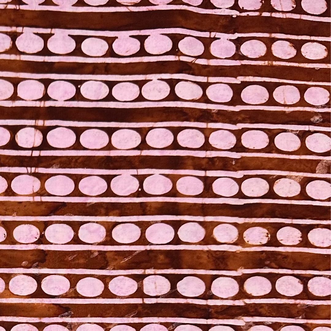 Tessuto Americano in Cotone 110 cm | Pink and Brown Bubbles