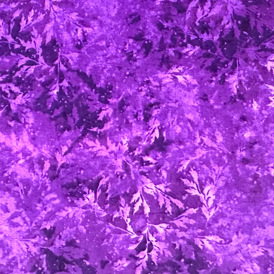 Tessuto Americano in Cotone 110 cm | Purple Leaves
