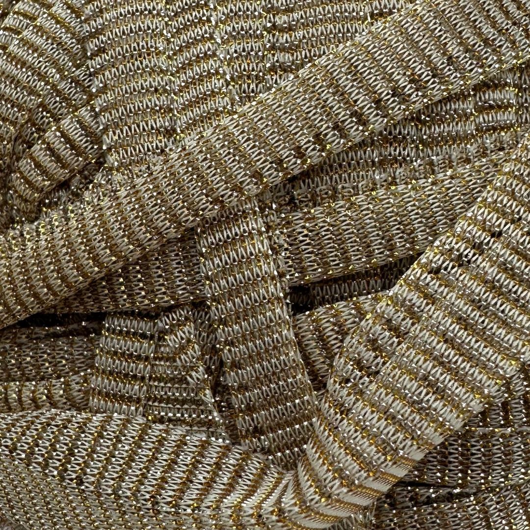 77 | Fettuccia in Tulle per Borse all’Uncinetto - 100g | Beige