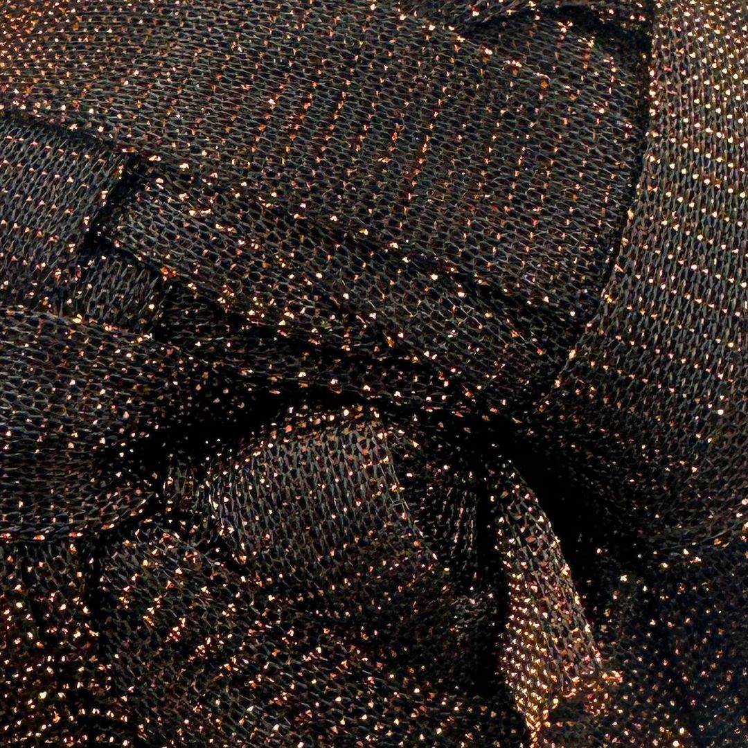 75 | Fettuccia in Tulle per Borse all’Uncinetto - 100g | Marrone Bronzo