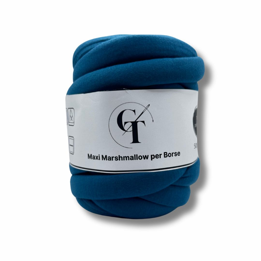 Filato Chunky Gigante in Cotone per Borse – Blu Ottanio 500gr